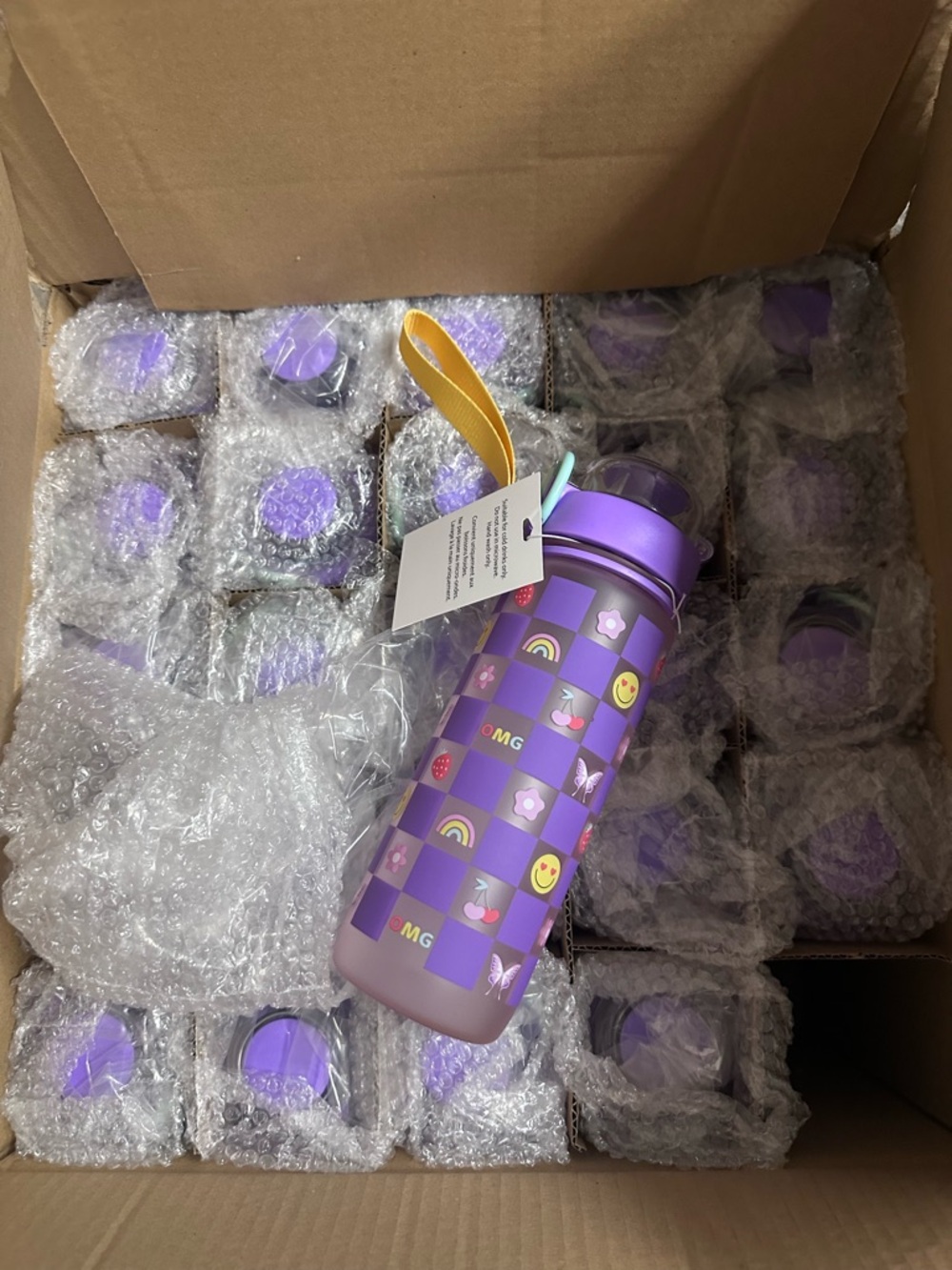 Claire's Pastel Purple Travel Cup with Sticker Label